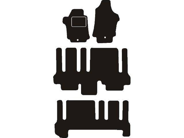 MATTENSET NAALDVILT (ZWART) HYUNDAI H1 8-PERSOONS COMPLEET 2007 ->