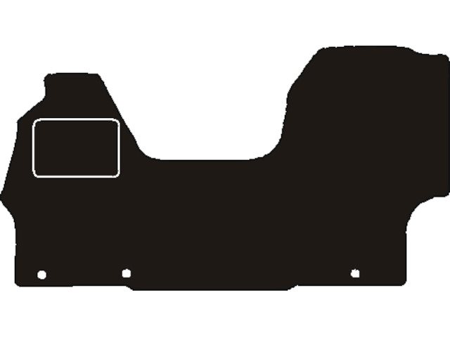MATTENSET NAALDVILT (ZWART) HYUNDAI H350 3 STOELEN VOOR 2015->