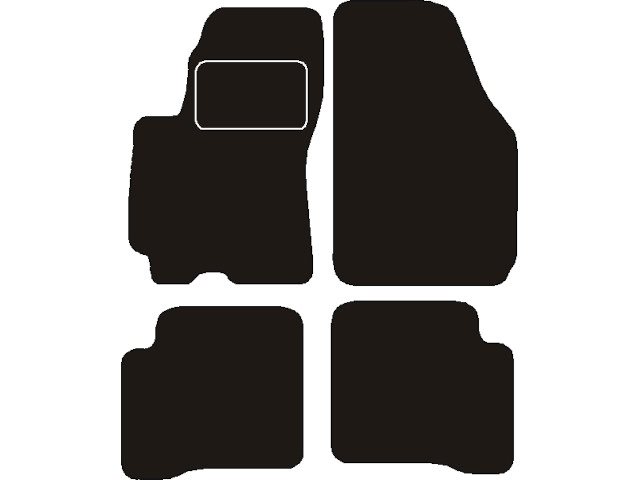 MATTENSET NAALDVILT (ZWART) HYUNDAI ATOS 2004 - 2005