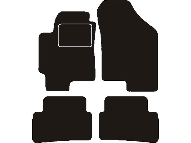 MATTENSET NAALDVILT (ZWART) HYUNDA COUPE FX 2002 - 2009