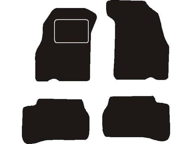 MATTENSET NAALDVILT (ZWART) HYUNDAI EXCEL  1995 - 2000