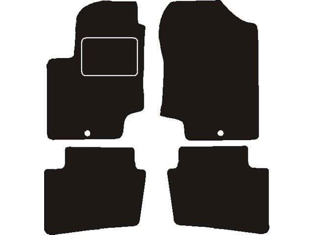 MATTENSET NAALDVILT (ZWART) HYUNDAI I20 2009 - 2010