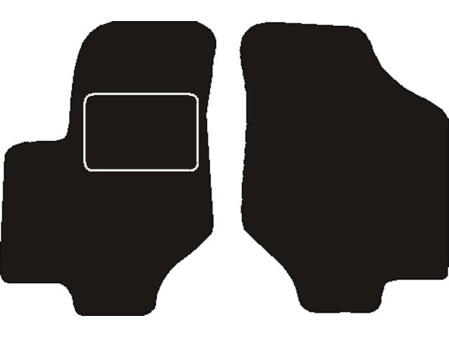 MATTENSET NAALDVILT (ZWART) HYUNDAI TRAJET VOORSET 2000 - 2008