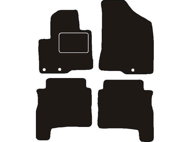 MATTENSET NAALDVILT (ZWART) HYUNDAI SANTA FE II 2010 -2018