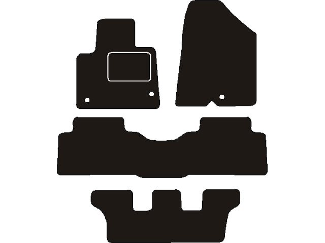 MATTENSET NAALDVILT (ZWART) HYUNDAI SANTA FE III 7 P 2012-2018