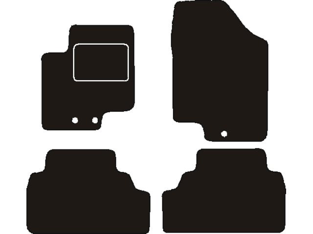 MATTENSET NAALDVILT (ZWART) HYUNDAI IX20 2010 - 2016