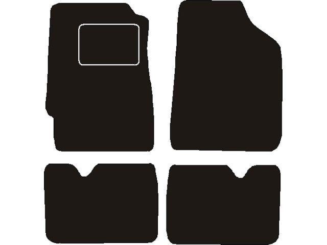 MATTENSET NAALDVILT (ZWART) HONDA CIVIC 3-DEURS 1989-1992