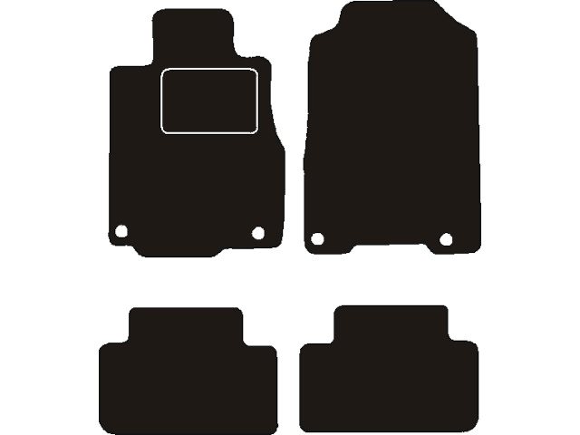 MATTENSET NAALDVILT (ZWART) HONDA CRV IV 2012 ->