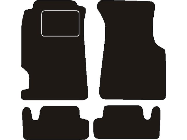 MATTENSET NAALDVILT (ZWART) HONDA CRX  1995 - 1998