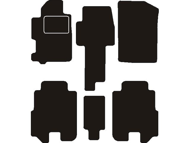 MATTENSET NAALDVILT (ZWART) HONDA FR-V 2005 ->