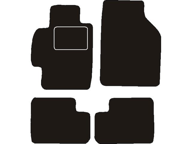 MATTENSET NAALDVILT (ZWART) HONDA LOGO 1999 - 2002