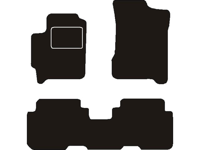 MATTENSET NAALDVILT (ZWART) KIA CARENS 2002 - 2006