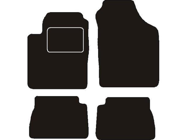 MATTENSET NAALDVILT (ZWART) KIA PICANTO 2004 - 2008