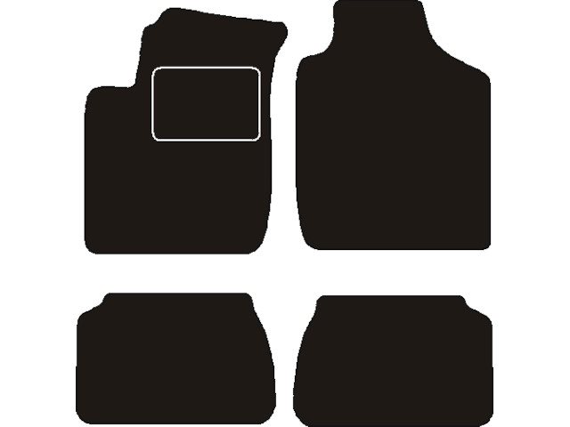 MATTENSET NAALDVILT (ZWART) KIA RIO 2000 - 2005