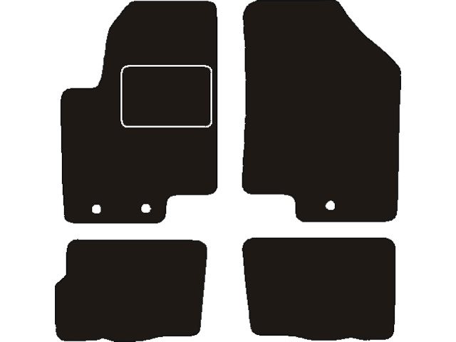 MATTENSET NAALDVILT (ZWART) KIA SOUL 2011 ->