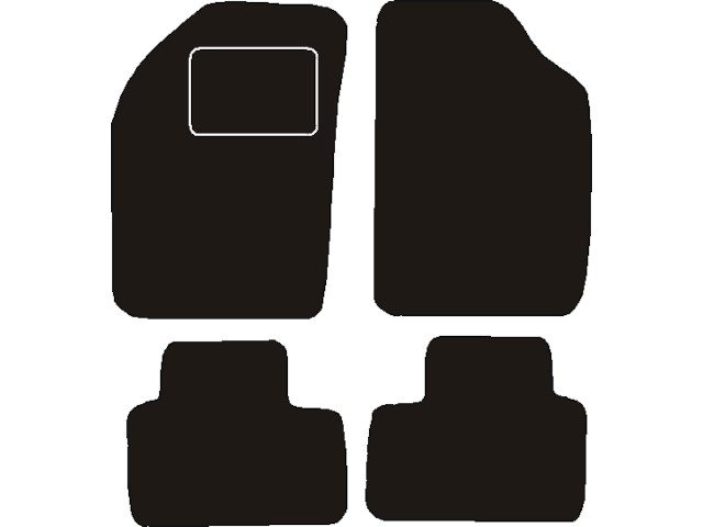 MATTENSET NAALDVILT (ZWART) LANCIA YPSILON  1996 - 2003