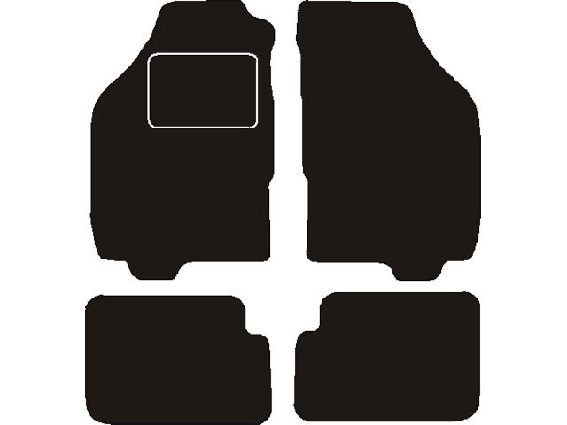 MATTENSET NAALDVILT (ZWART) LANCIA YPSILON 2003 - 2007