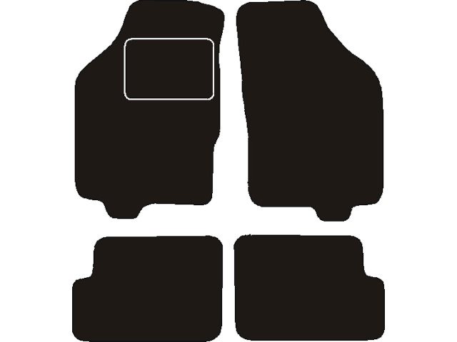 MATTENSET NAALDVILT (ZWART) LANCIA YPSILON 2007 - 2010
