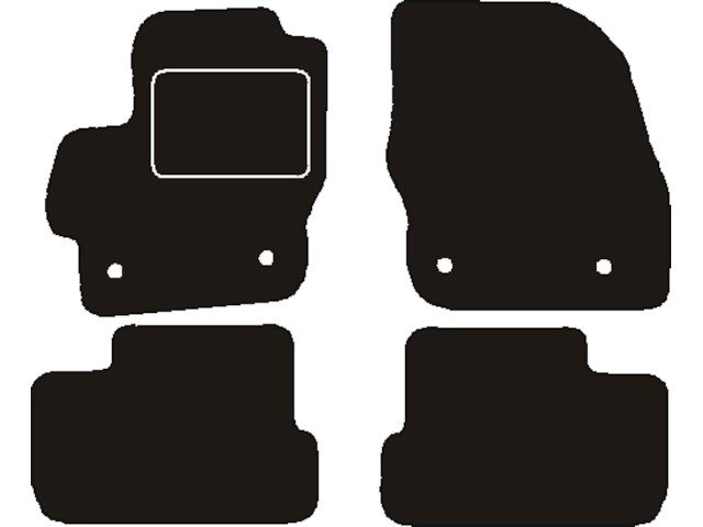 MATTENSET NAALDVILT (ZWART) MAZDA 3 2009 -> (INKL OE RINGEN)