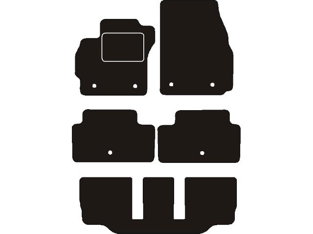 MATTENSET NAALDVILT (ZWART) MAZDA 5 7 PERSOONS 2005 - 2010 (INKL ORIG. RINGEN)