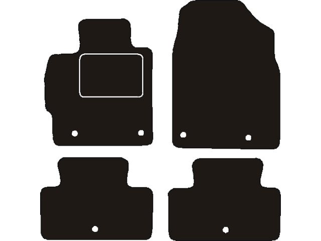 MATTENSET NAALDVILT (ZWART) MAZDA CX-7 BENZINE 2009 ->  (INKL ORIG. RINGEN)