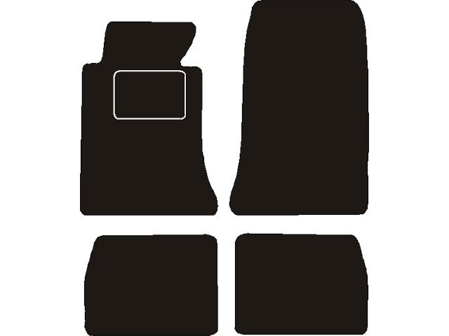 MATTENSET NAALDVILT (ZWART) MERCEDES W124 E-SERIE  1984 - 1995