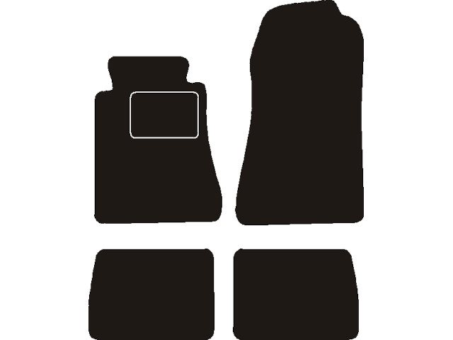 MATTENSET NAALDVILT (ZWART) MERCEDES W201 (190-190E)  1982 - 1993