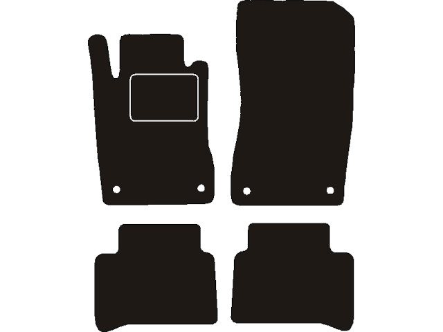 MATTENSET NAALDVILT (ZWART) MERCEDES W211 E-KLASSE 2002 - 2009 (MET ORIG. BEV.)