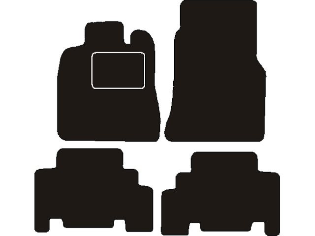 MATTENSET NAALDVILT (ZWART) MERCEDES W168 A-KLASSE 1997 - 2004