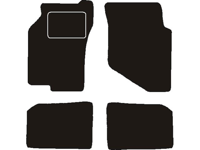 MATTENSET NAALDVILT (ZWART) MITSUBISHI COLT IV 1992 - 1996