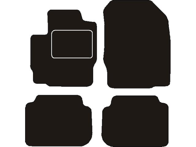 MATTENSET NAALDVILT (ZWART) MITSUBISHI COLT VI 3 DEURS 2005 - 2008