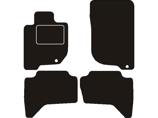MATTENSET NAALDVILT (ZWART) MITSUBISHI L200 CLUB CAB 2006 ->