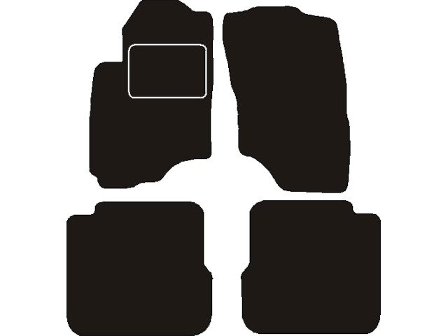 MATTENSET NAALDVILT (ZWART) MITSUBISHI OUTLANDER SPORT 2003 - 2007