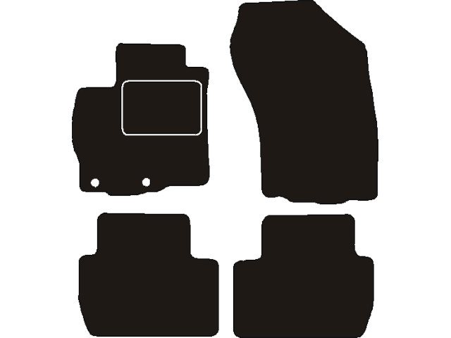 MATTENSET NAALDVILT (ZWART) MITSUBISHI OUTLANDER 2007 ->