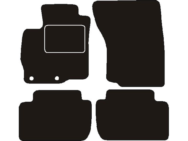 MATTENSET NAALDVILT (ZWART) MITSUBISHI OUTLANDER 2012 - 2015
