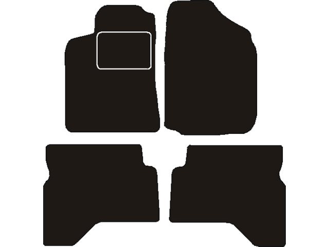 MATTENSET NAALDVILT (ZWART) MITSUBISHI PAJERO SPORT 2004 ->