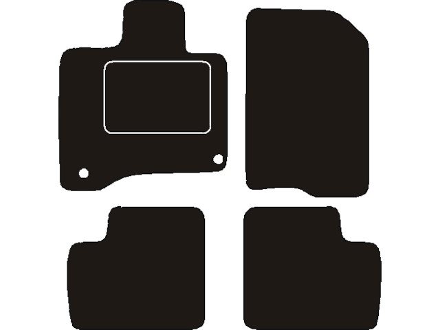 MATTENSET NAALDVILT (ZWART) MITSUBISHI I-MIEV 2010 ->
