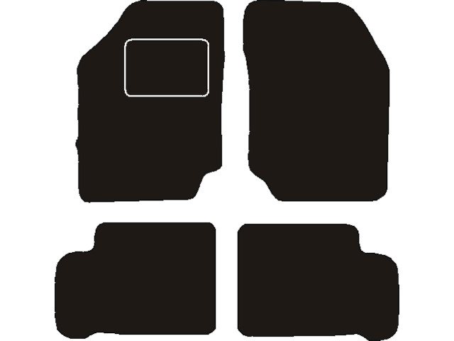 MATTENSET NAALDVILT (ZWART) NISSAN 100 NX  1990 - 1994