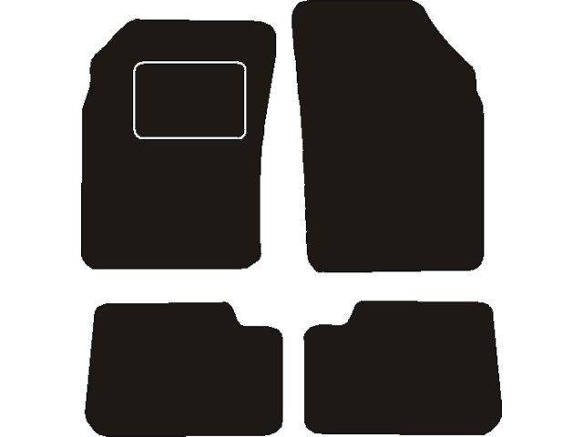 MATTENSET NAALDVILT (ZWART) NISSAN MICRA K11 1992 - 2003