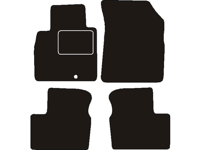 MATTENSET NAALDVILT (ZWART) NISSAN MICRA K13 2010 - 2017