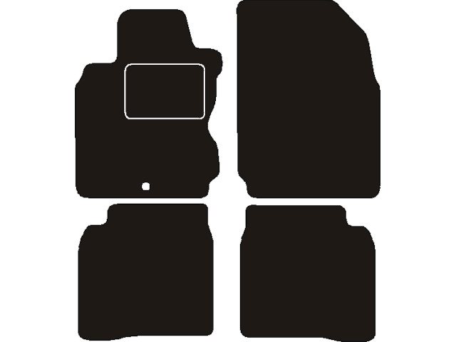 MATTENSET NAALDVILT (ZWART) NISSAN NOTE 2006 ->