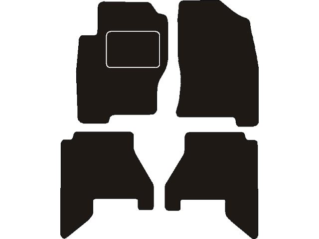 MATTENSET NAALDVILT (ZWART) NISSAN PATHFINDER 2005 ->