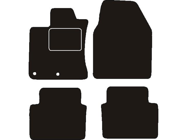 MATTENSET NAALDVILT (ZWART) NISSAN QASHQAI 7 PERSOONS 2008 ->