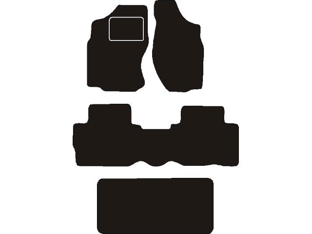 MATTENSET NAALDVILT (ZWART) NISSAN TERRANO II 1993 - 2005