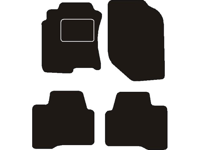 MATTENSET NAALDVILT (ZWART) NISSAN X-TRAIL 2001         - 2007