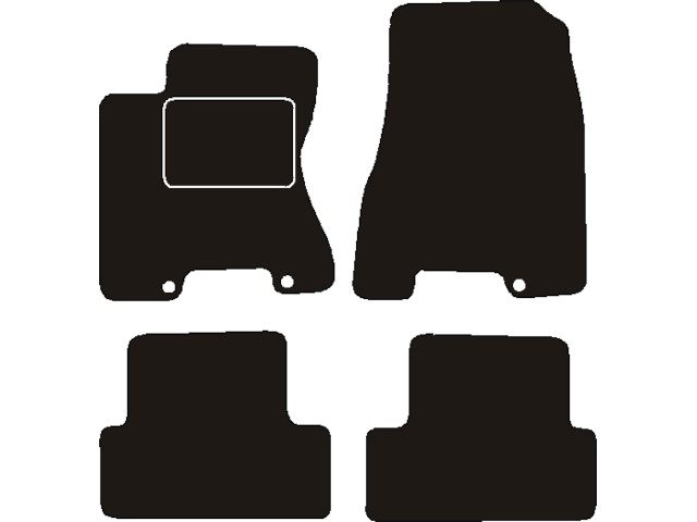 MATTENSET NAALDVILT (ZWART) NISSAN X-TRAIL 2007 ->