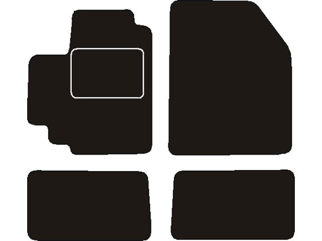 MATTENSET NAALDVILT (ZWART) NISSAN PIXO 2009 ->