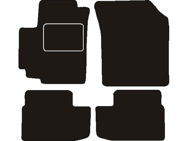 MATTENSET NAALDVILT (ZWART) OPEL AGILA II 2008 ->