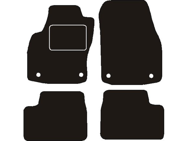 MATTENSET NAALDVILT (ZWART) OPEL ASTRA H 2004 ->