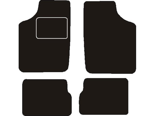 MATTENSET NAALDVILT (ZWART) OPEL CORSA A  1982 - 1993